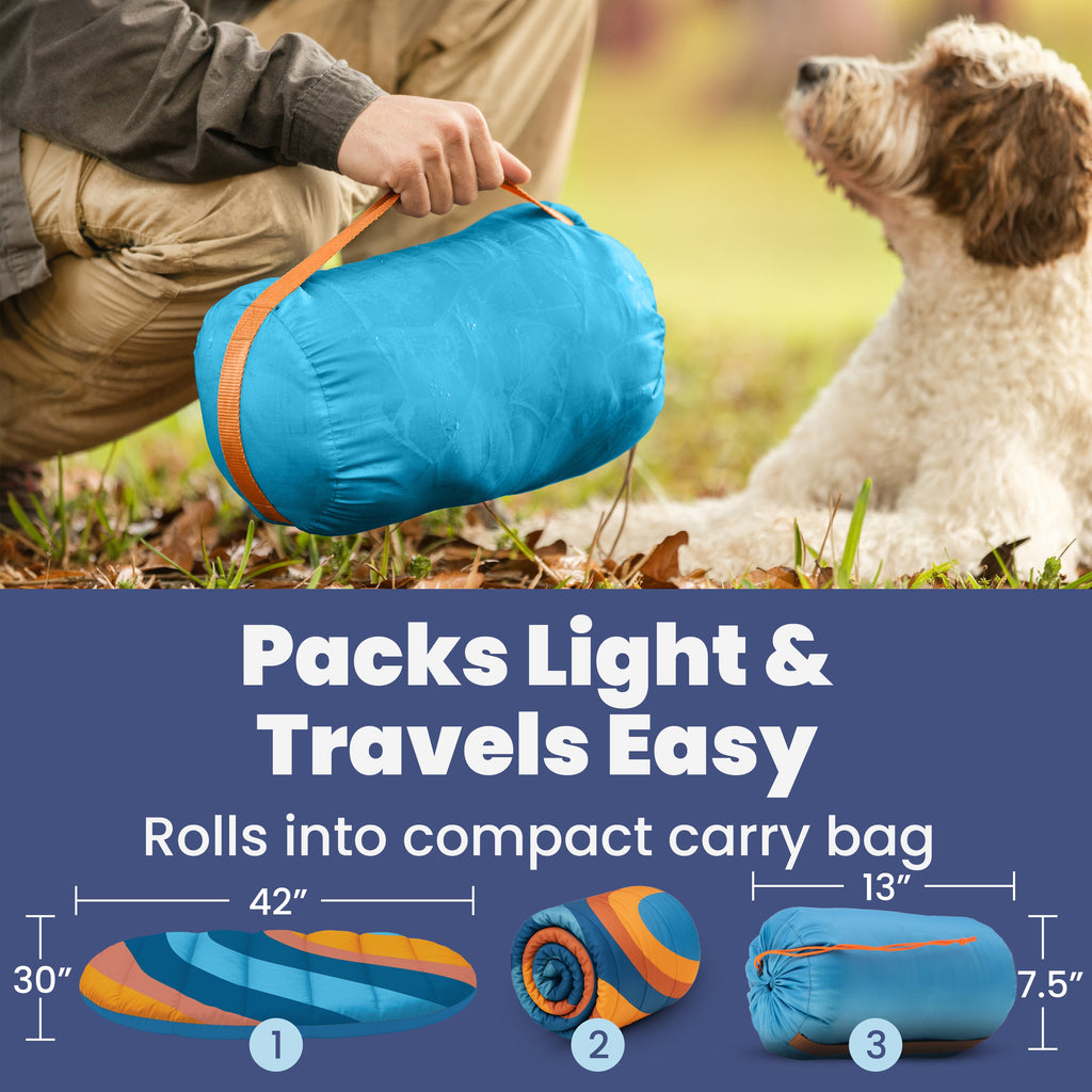 Travel Dog Bed - Foldable & Packable for Travel, Road Trip, Camping