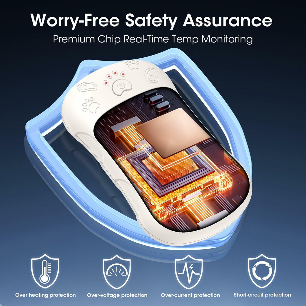 OLV Rechargeable Hand Warmers 2 Pack 6000mAh Magnetic Beige Portable