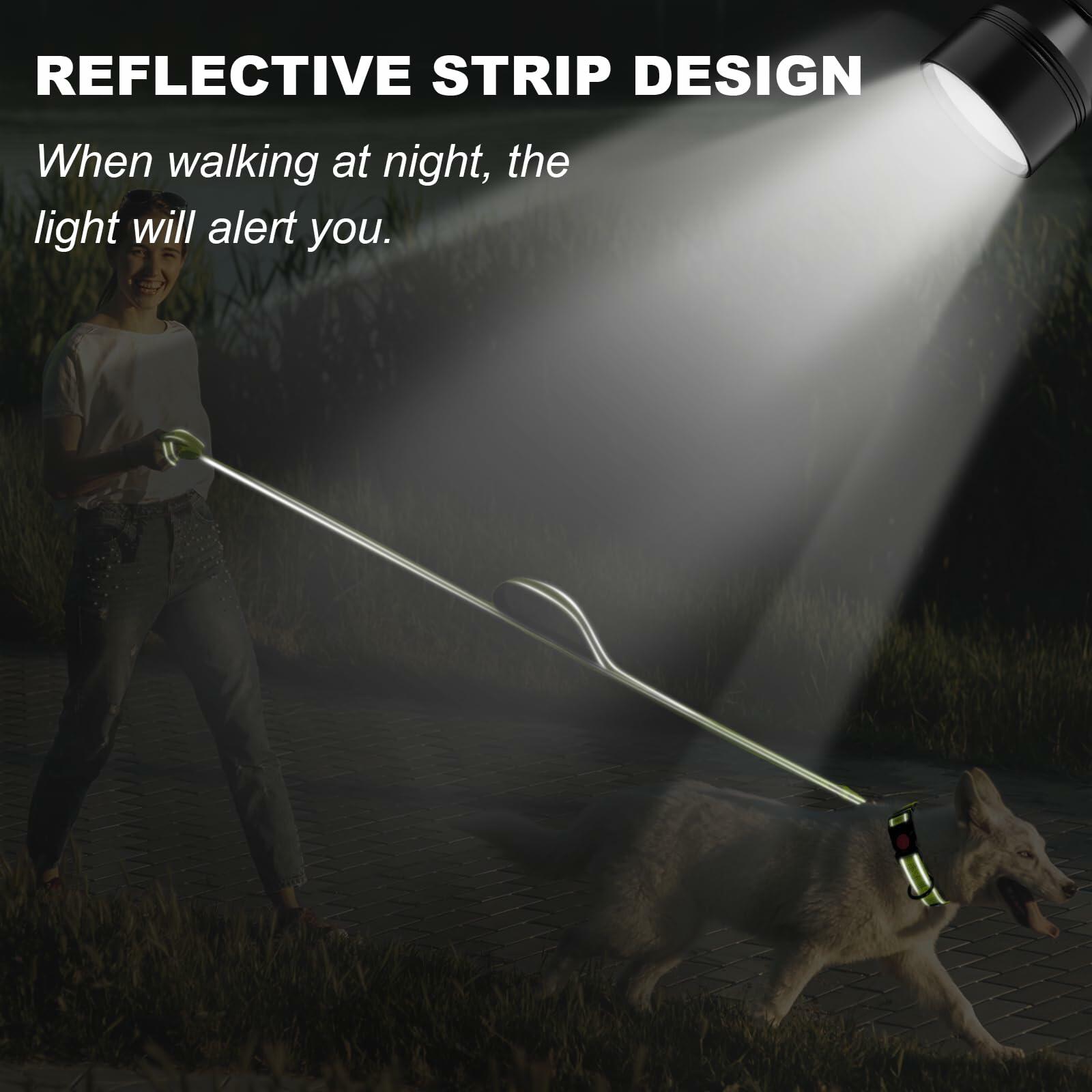 Htnlbqy Dog Leash Large Nylon Reinforced Reflective 5FT Bright Green